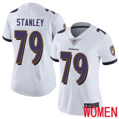 Baltimore Ravens Limited White Women Ronnie Stanley Road Jersey NFL Football 79 Vapor Untouchable